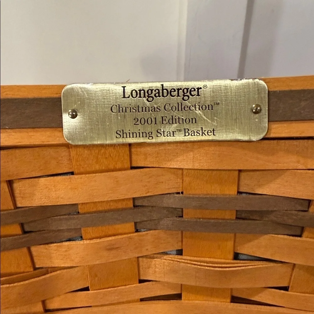 Vintage 2001 Longaberger Christmas Collection Shining Star Basket